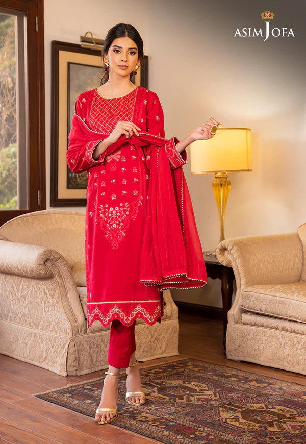 (3-PC) EMBROIDERED CAMBRIC 3 PCS DRESS