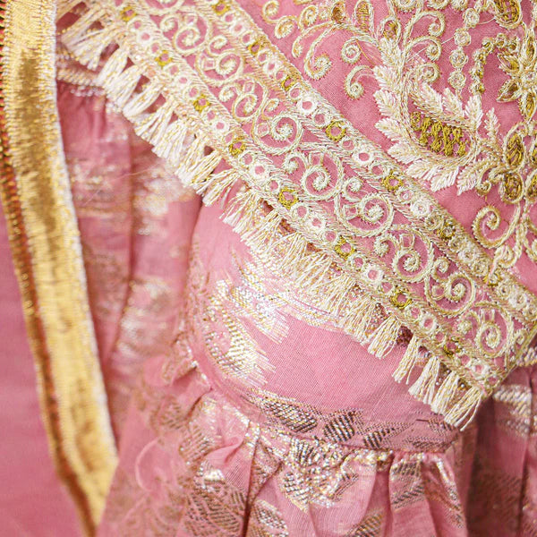 EMBROIDERED STITCHED 3 PIECE KIDS GARARA DRESS