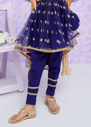 CHIFFON FROK  STITCHED 3 PIECE KIDS DRESS