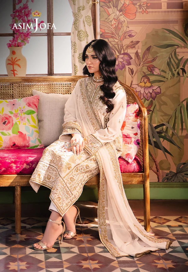 AJLP-05 EMBROIDERED TWISTED LAWN 3PCS- M L