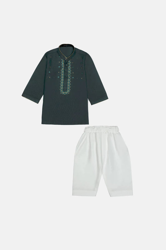 Dark Green Infant Kurta Shalwar