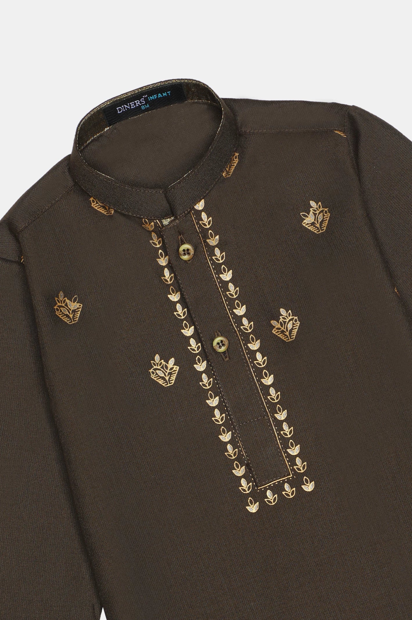 Dark Brown Infant Kurta Shalwar