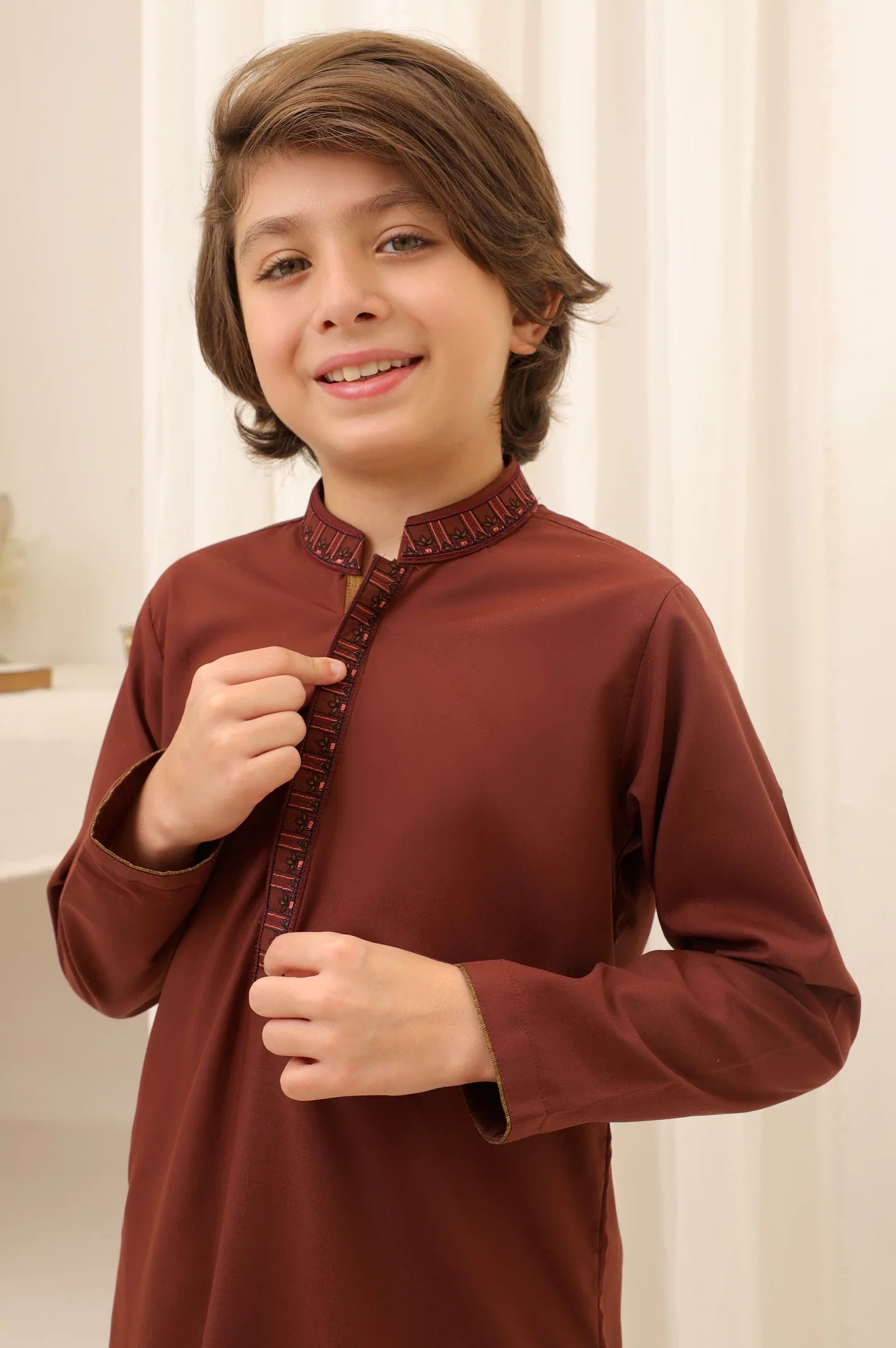 Maroon Boys Kurta Shalwar