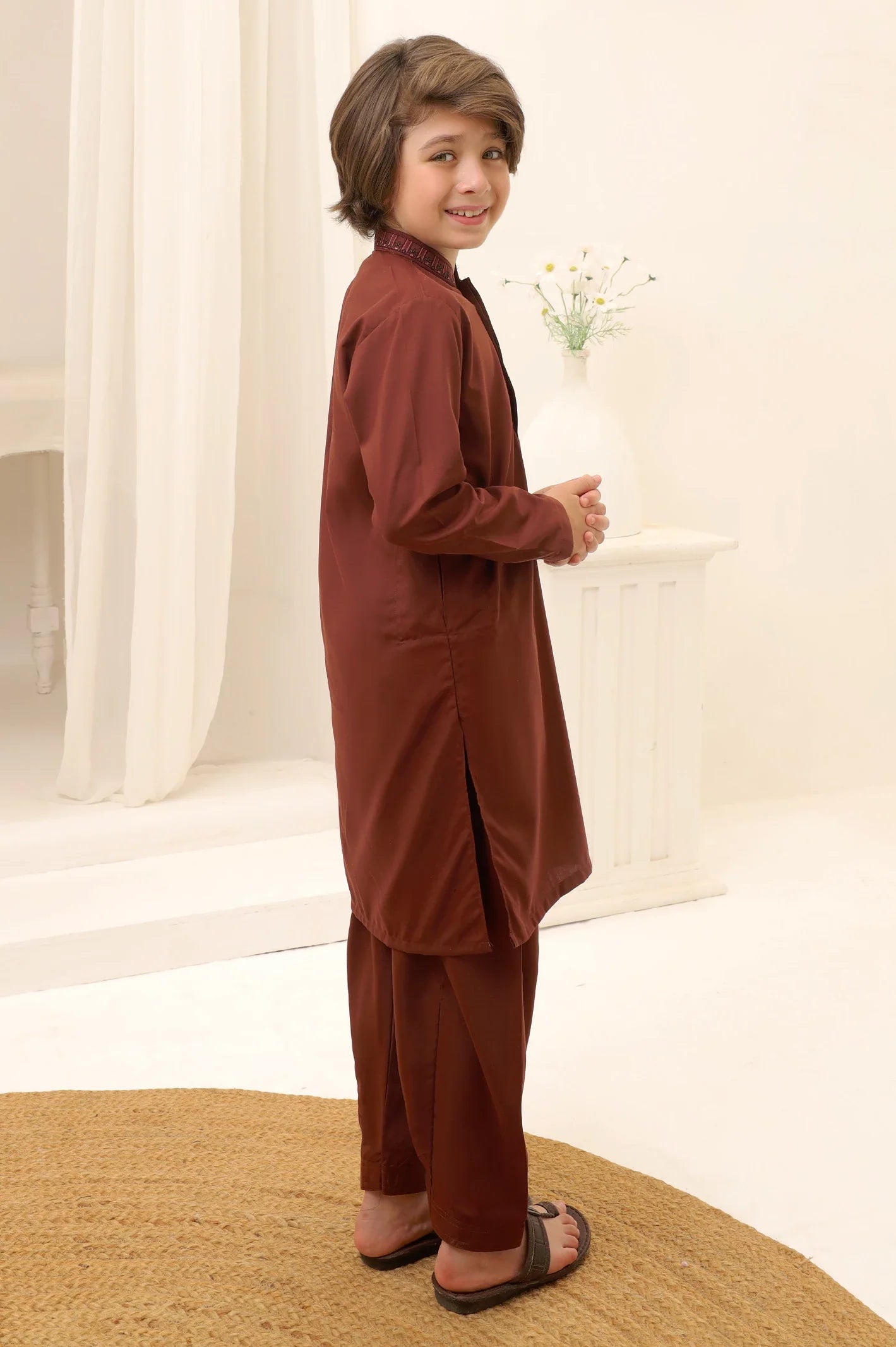 Maroon Boys Kurta Shalwar