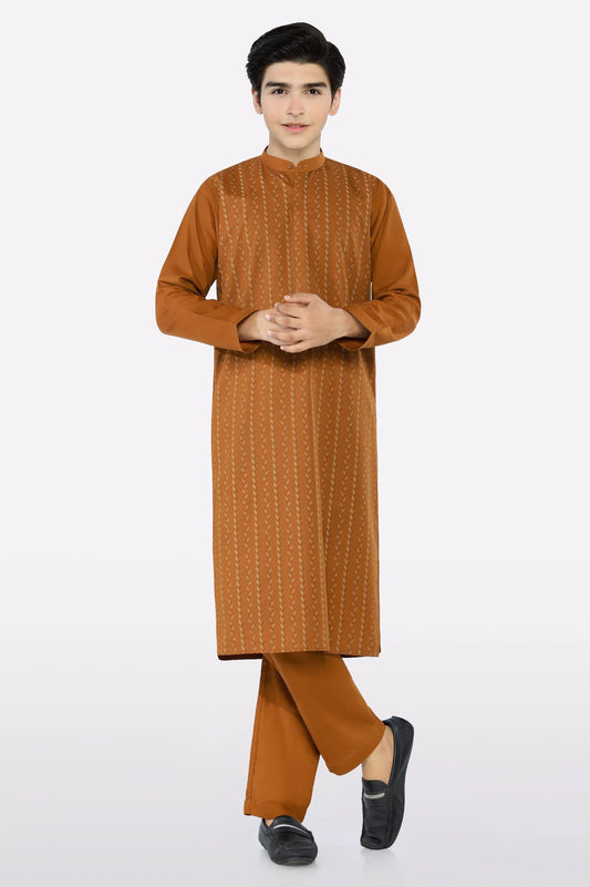 Rust Teens Kurta Pajama