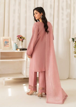 Medium-Length Front-Open Shirt with Straight Trouser & Organza Dupatta – Embroidered Patchwork