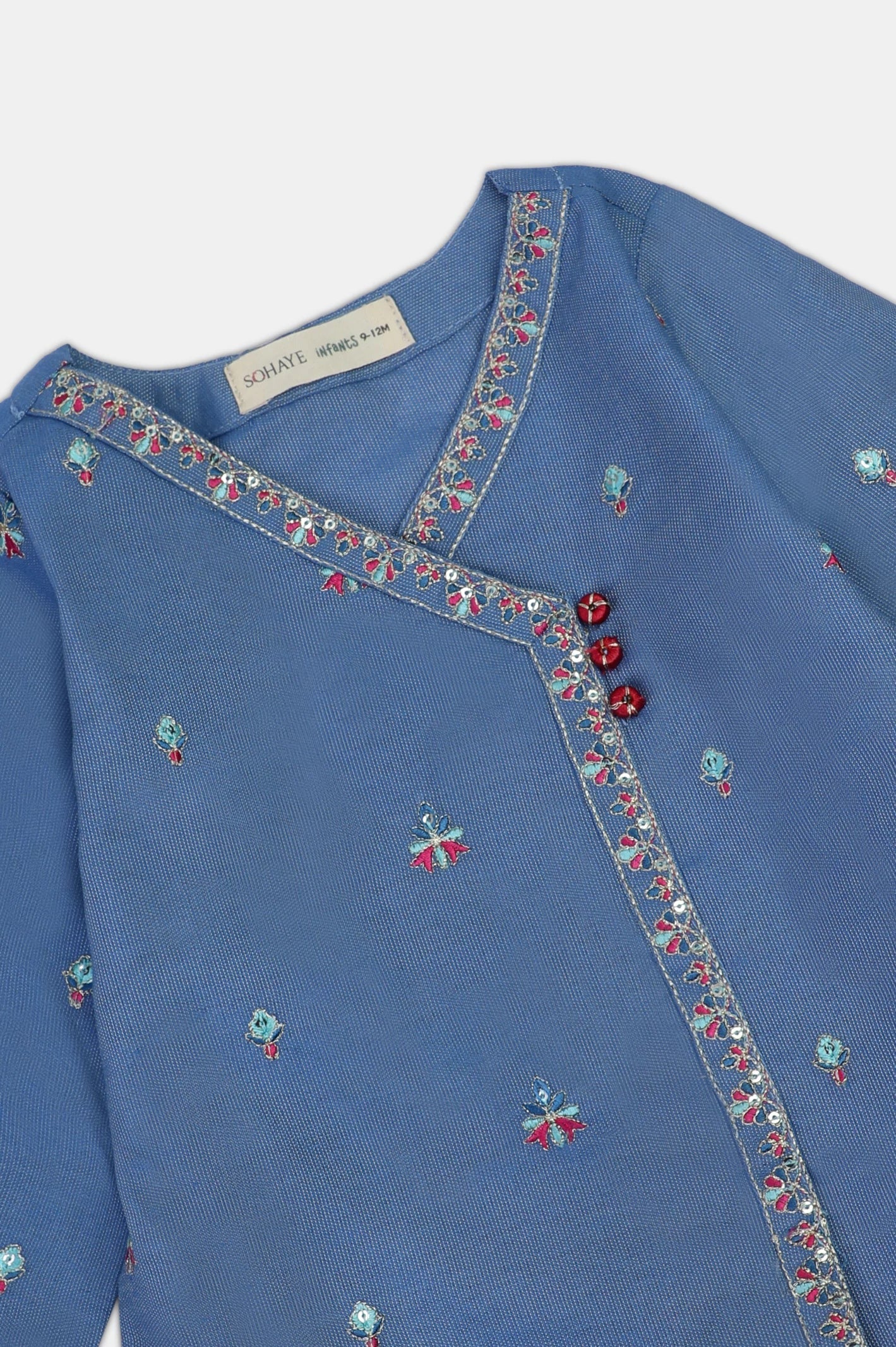 Blue Embroidered 2PC