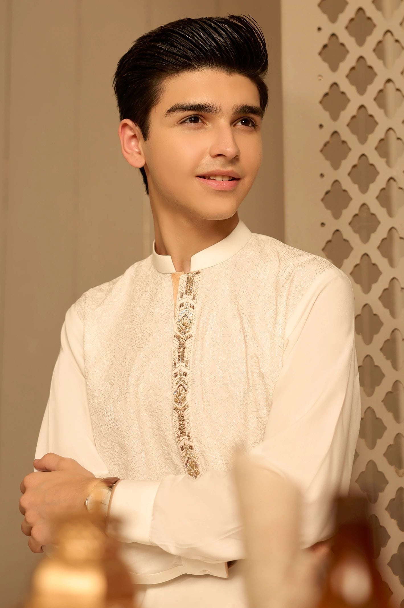 Off White Boys Kameez Shalwar