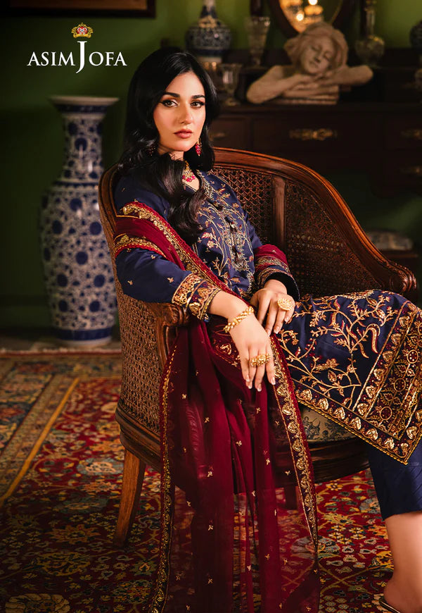 AJLP-02 EMBROIDERED TWISTED LAWN 3PCS