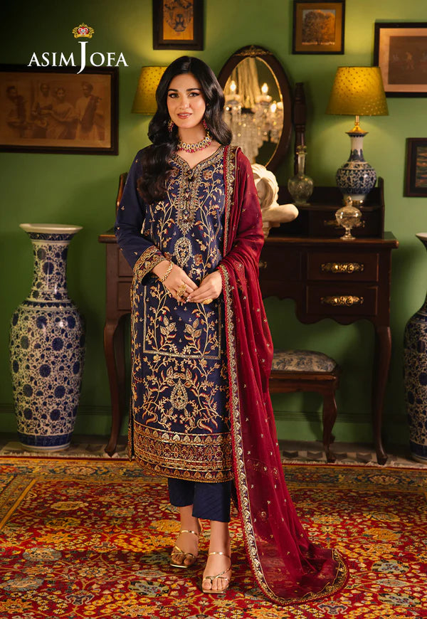 AJLP-02 EMBROIDERED TWISTED LAWN 3PCS