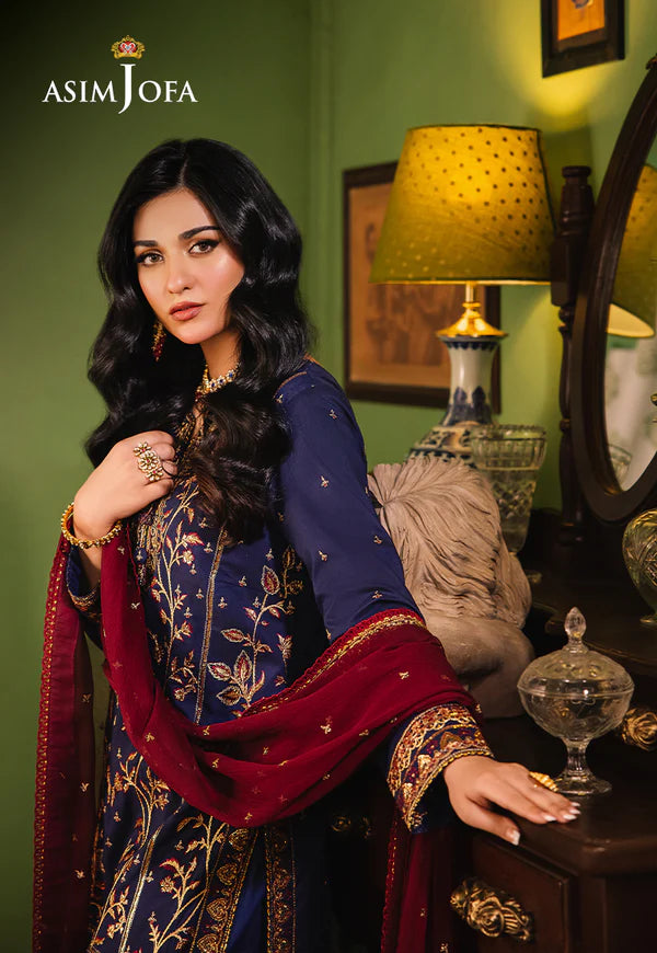 AJLP-02 EMBROIDERED TWISTED LAWN 3PCS