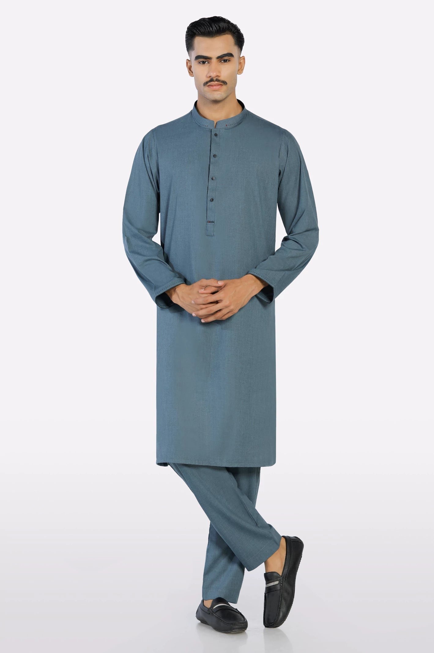Blue Wash & Wear Kurta Pajama