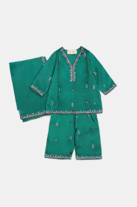 Green Embroidered - 3PC