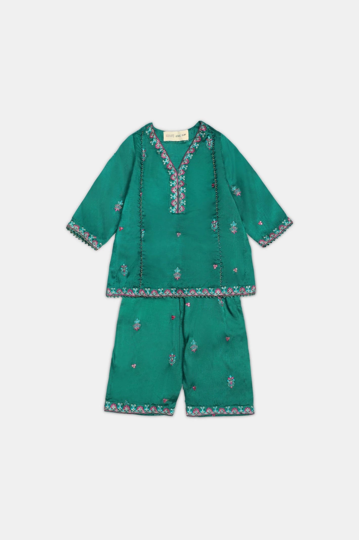 Green Embroidered - 3PC
