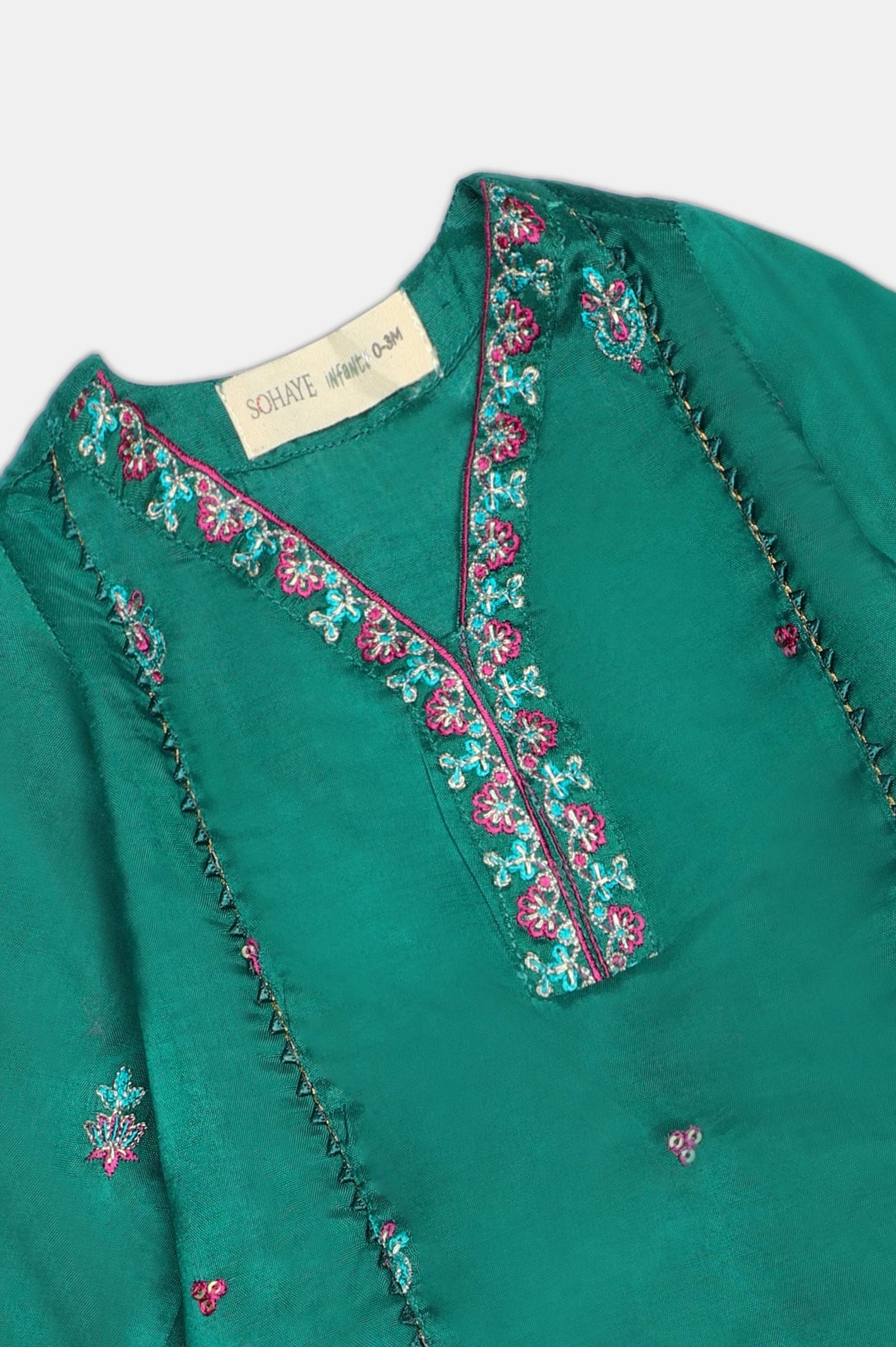 Green Embroidered - 3PC