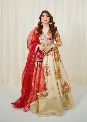 Fancy Bottom Style Flared Lehenga in Organza