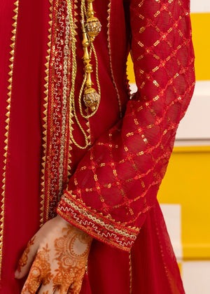 Elegant Hot Pink Angrakha Gharara with Dupatta – Party Wear for Kids