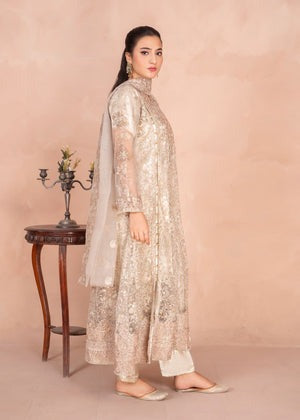 Cinderella Cream Embroidered Pishwas – 4 Piece Luxury Set