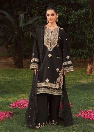 Embroidered Short Shirt with Farshi Shalwar & Organza Dupatta – Elegant Patchwork Ensemble