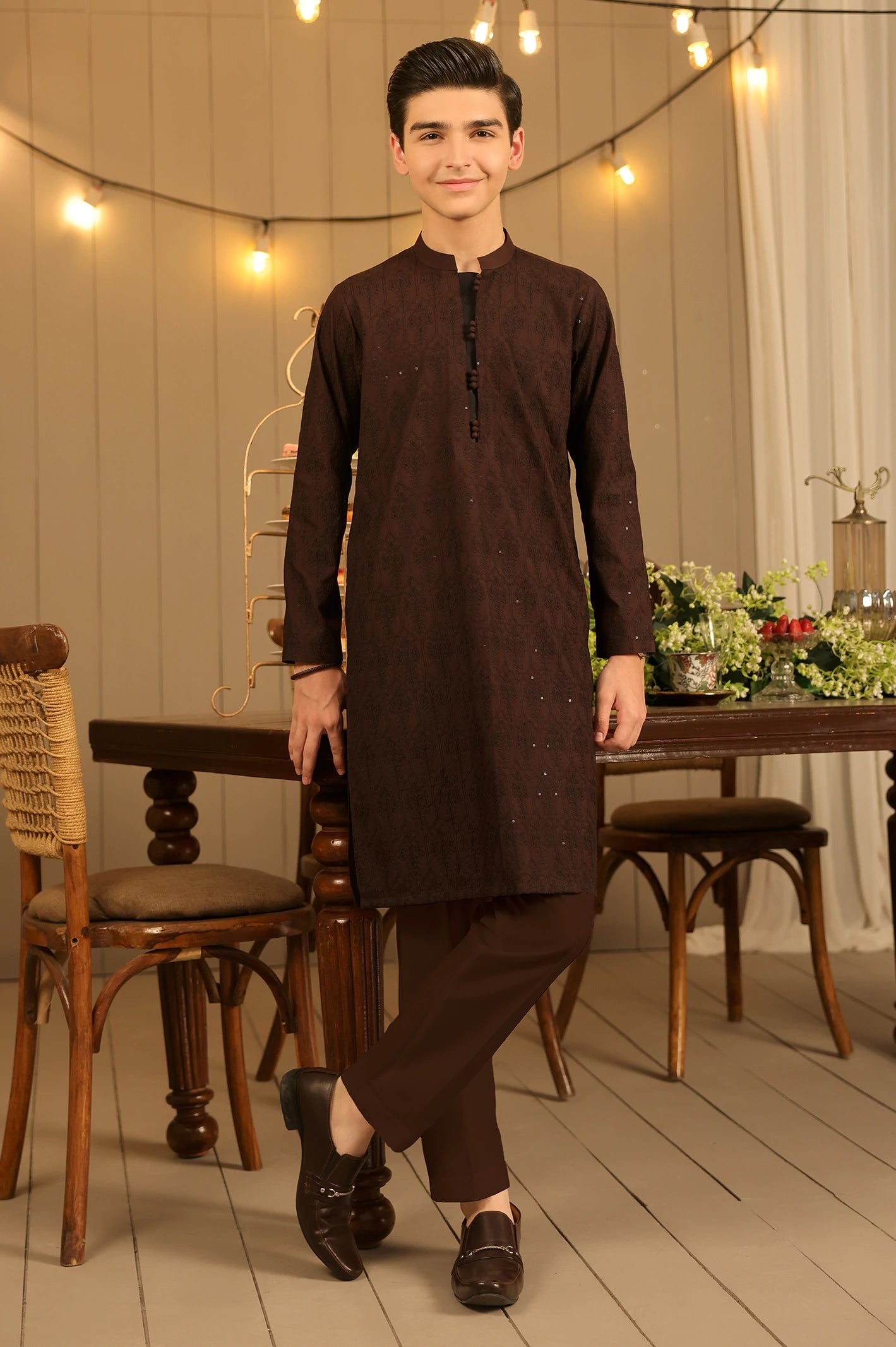 Maroon Boys Kurta Pajama