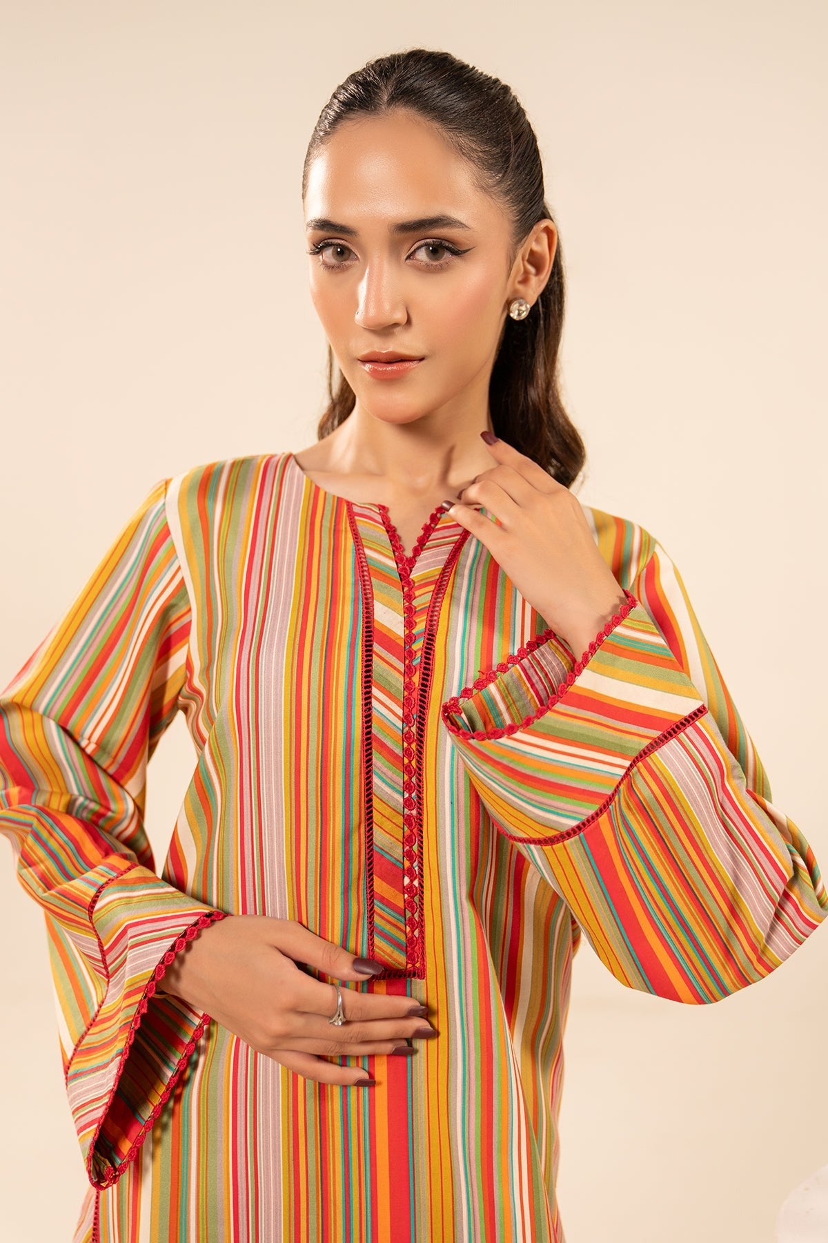 2-PC Printed Cotton Suit