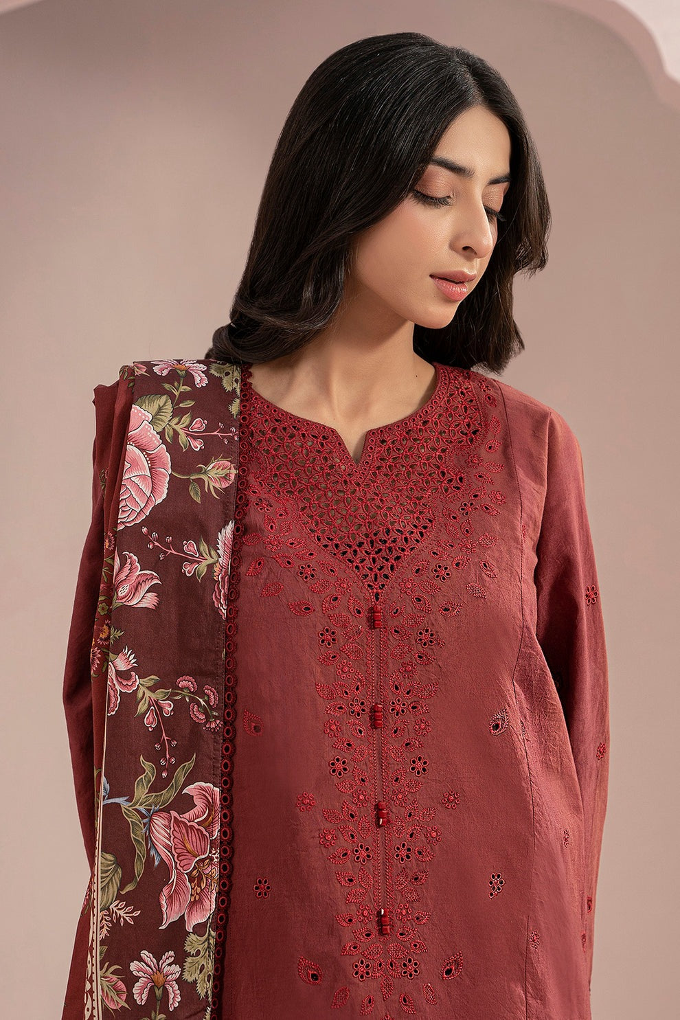 Embroidered Shirt Shalwar Dupatta - CAMBRIC