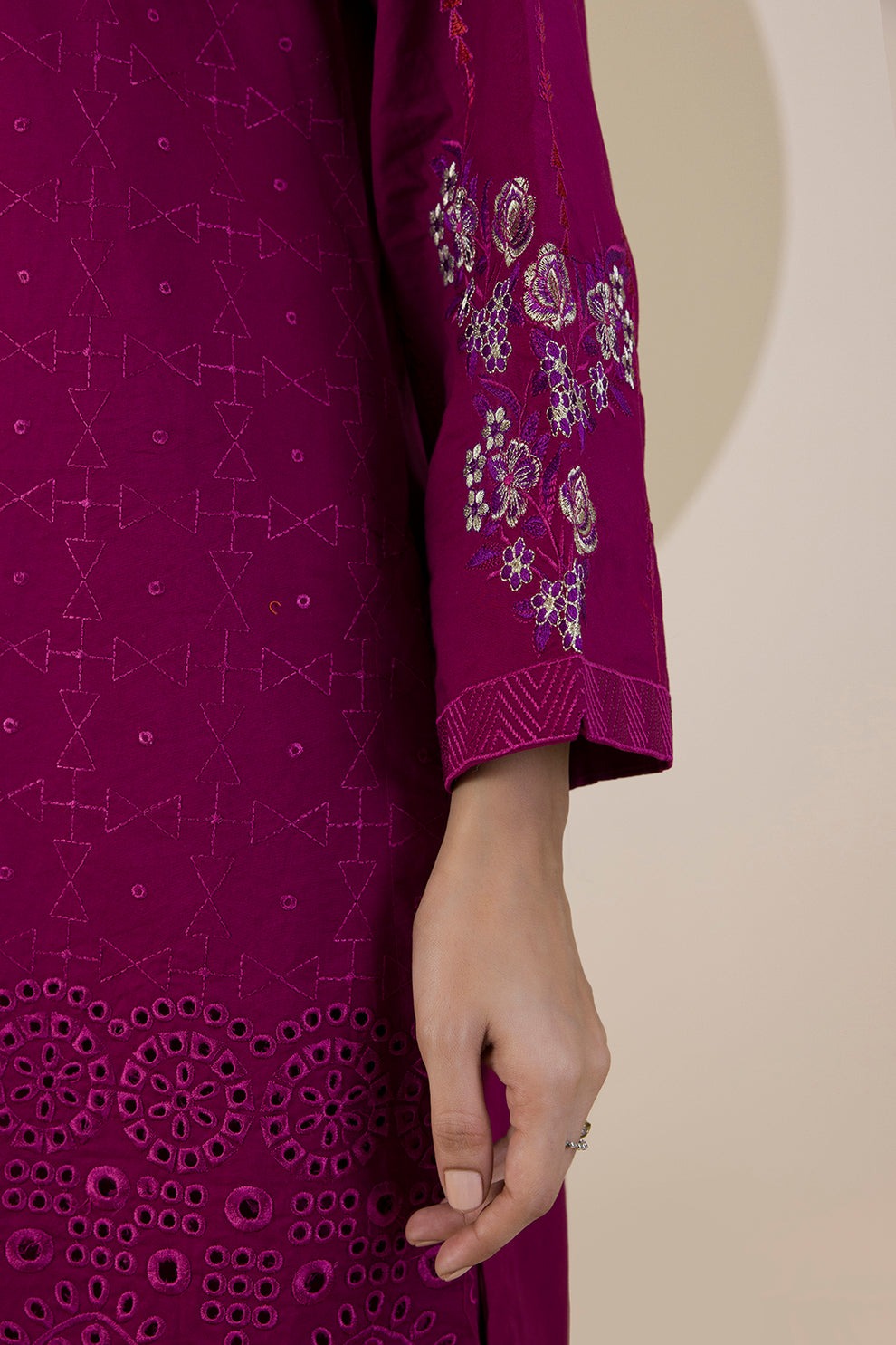 Embroidered 3 Piece Dress - Kurta Dupatta Trouser