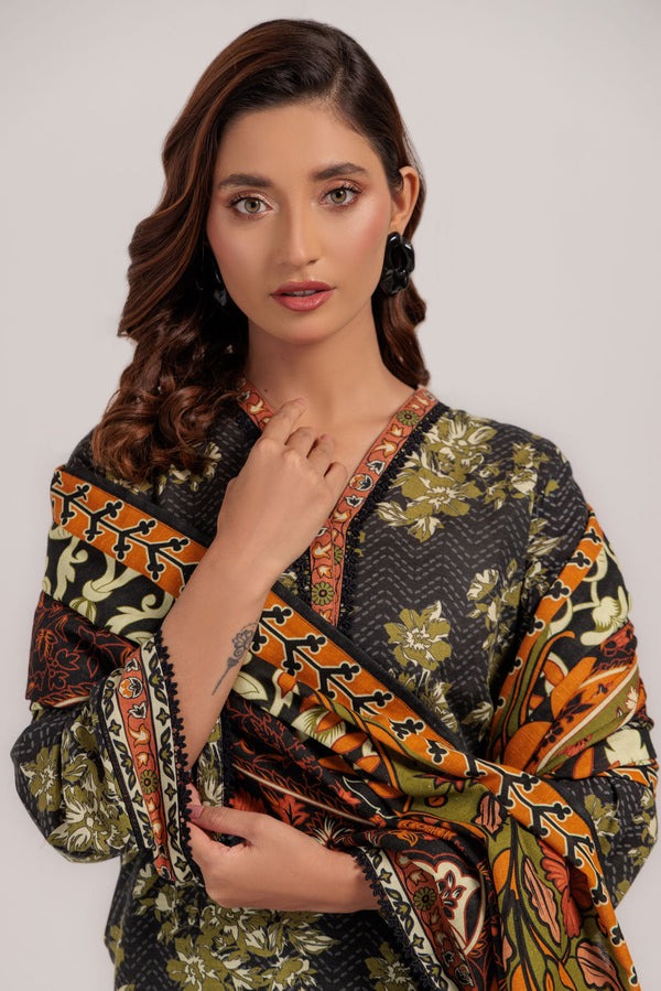 Elegant Winter Wear Printed Heavy Khaddar Suit