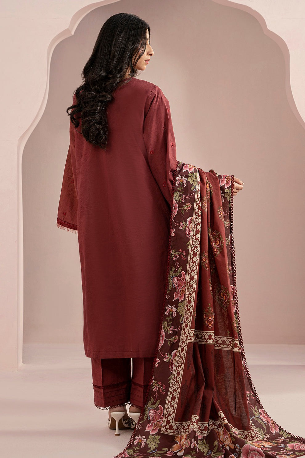 Embroidered Shirt Shalwar Dupatta - CAMBRIC