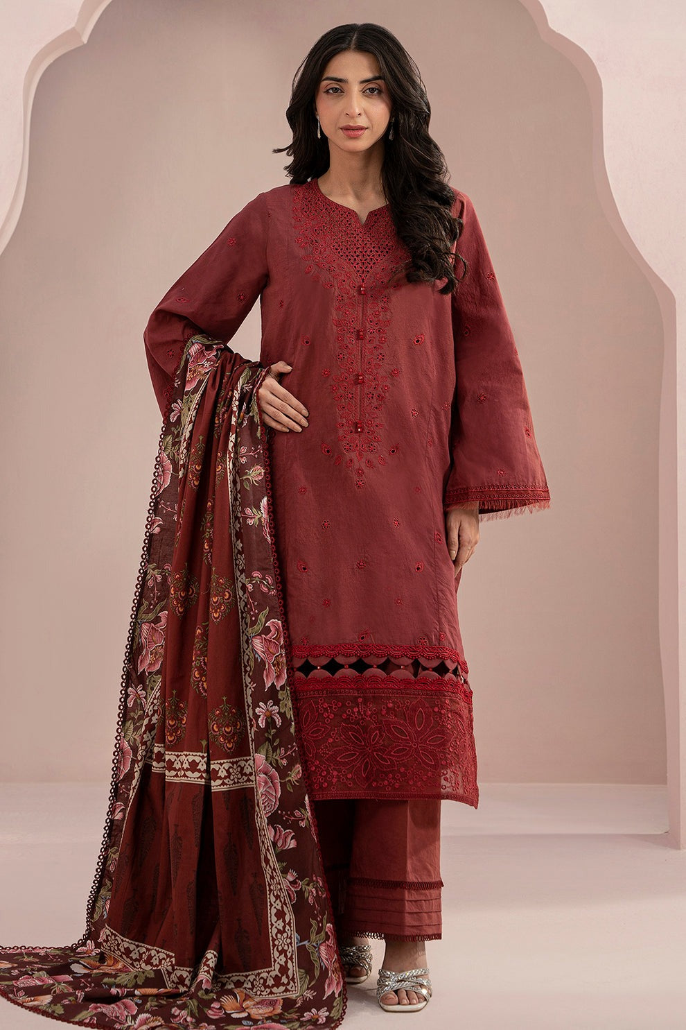 Embroidered Shirt Shalwar Dupatta - CAMBRIC