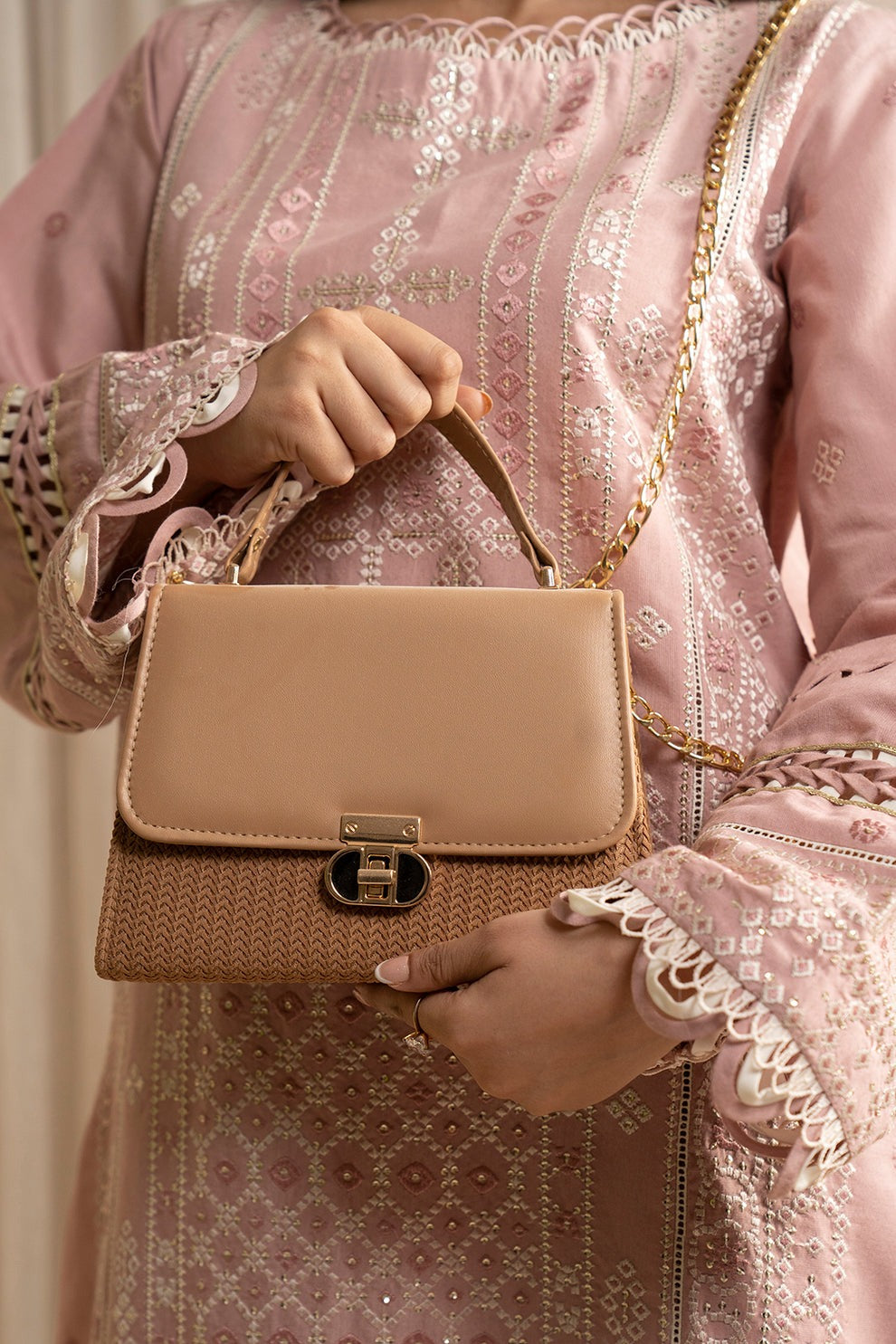 Embroidered Shirt Shalwar Dupatta - Cotton Silk