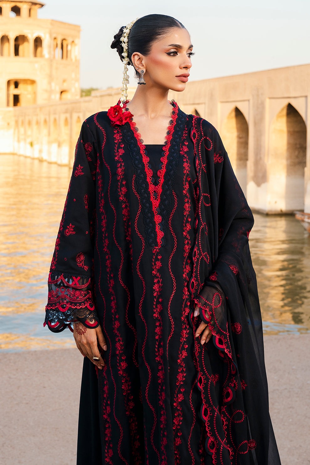 Embroidered Shirt Shalwar Dupatta - CHIKANKARI