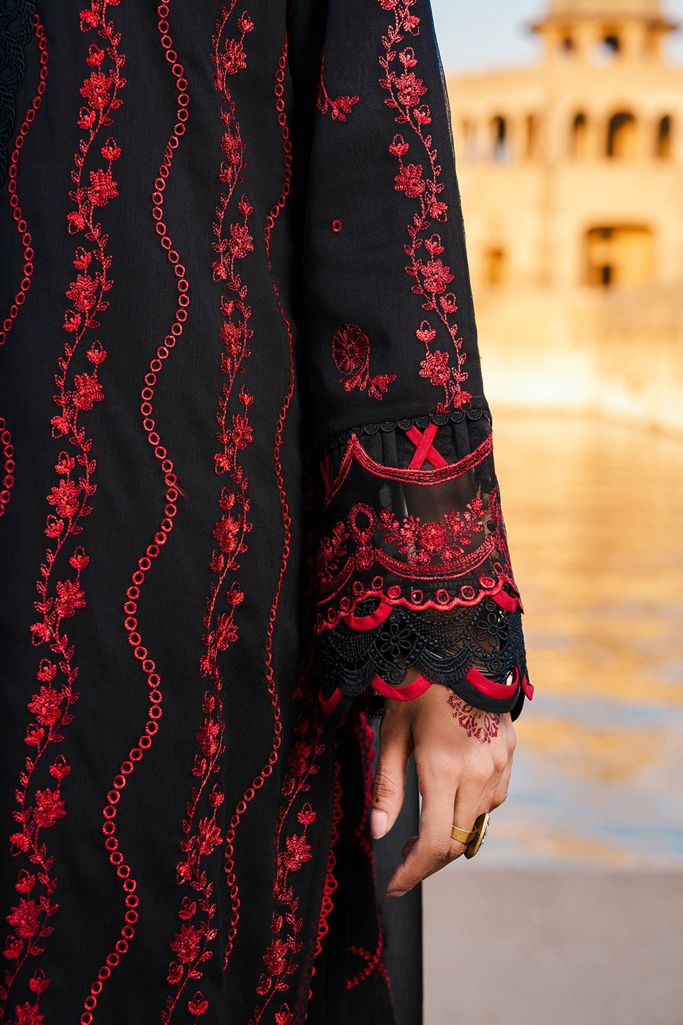 Embroidered Shirt Shalwar Dupatta - CHIKANKARI