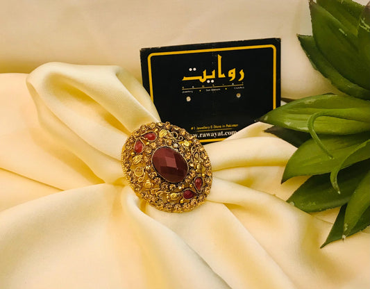 Oval Ring-02 (Maroon)