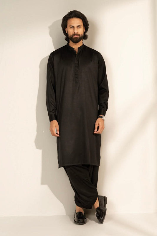 Slim Fit Blended Kurta with Band Collar – Modern Traditional Wear