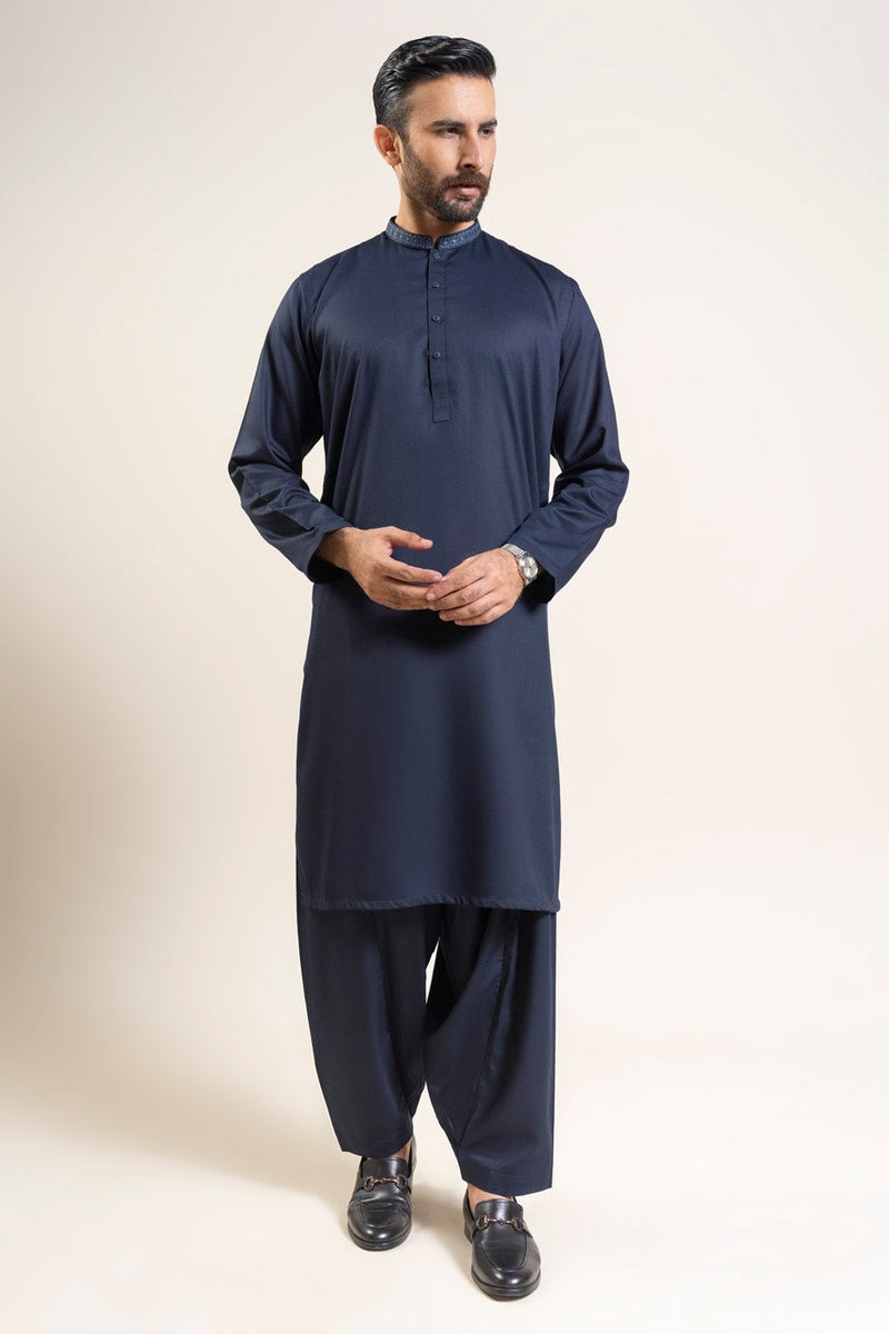 Embroidered Cotton Kurta & Shalwar – Comfortable 2-Piece Traditional Wear