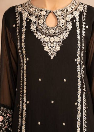 Luxury chiffon sequence embroidered 3pc suit