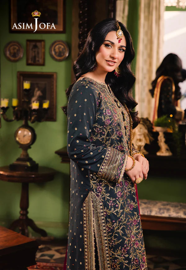 AJLP-01 EMBROIDERED TWISTED LAWN 3PCS