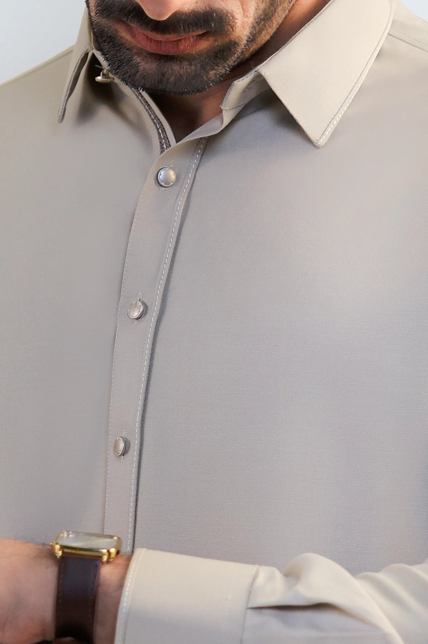 Khaki Wash & Wear Shalwar Kameez – Classic Comfortable 2-Piece Eastern Wear