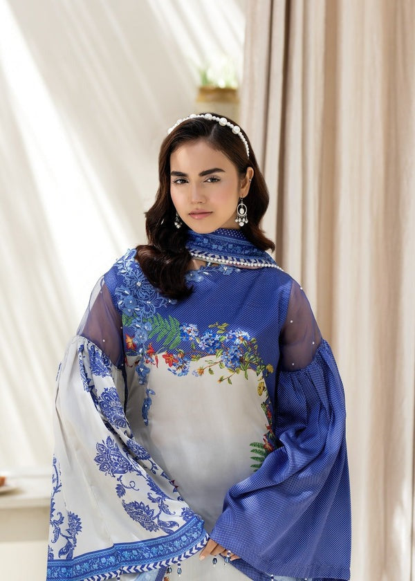Graceful Glamour – Pearl-Embellished Shamose Silk 3-Piece