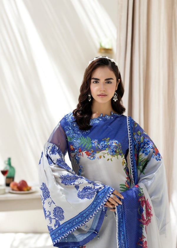 Graceful Glamour – Pearl-Embellished Shamose Silk 3-Piece