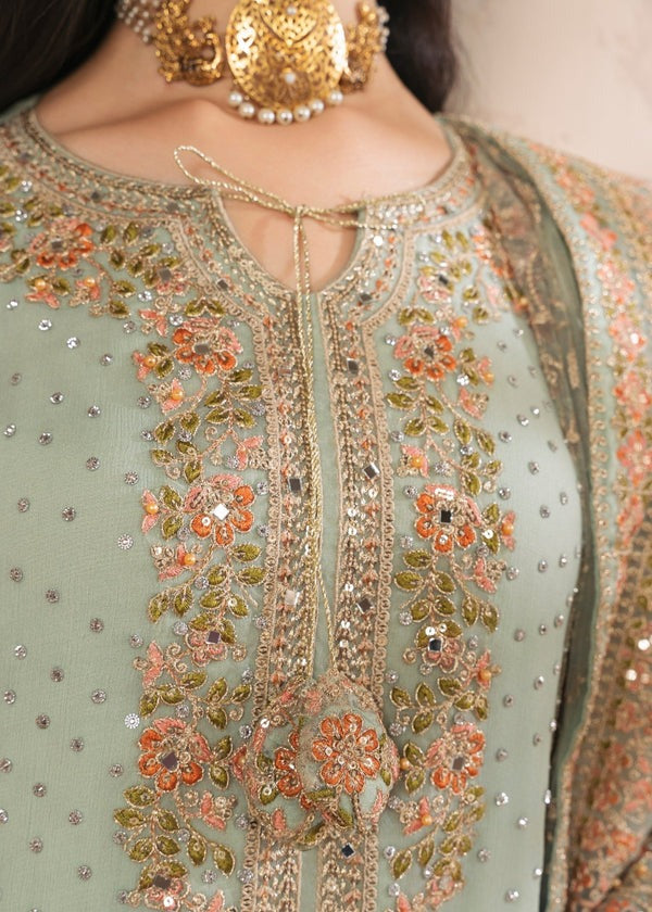 Luxury Aghajaan Studio Chiffon 3-Piece Embroidered & Hand-Embellished Suit