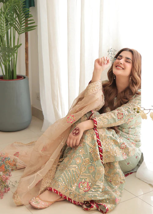 EMBROIDERED STITCHED 3 PIECE GARARA DRESS