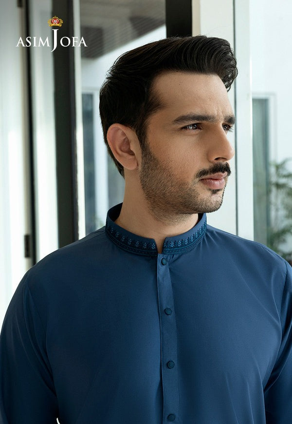 Blue Blended Shalwar Kameez – Classic 2-Piece Comfortable Traditional Wear