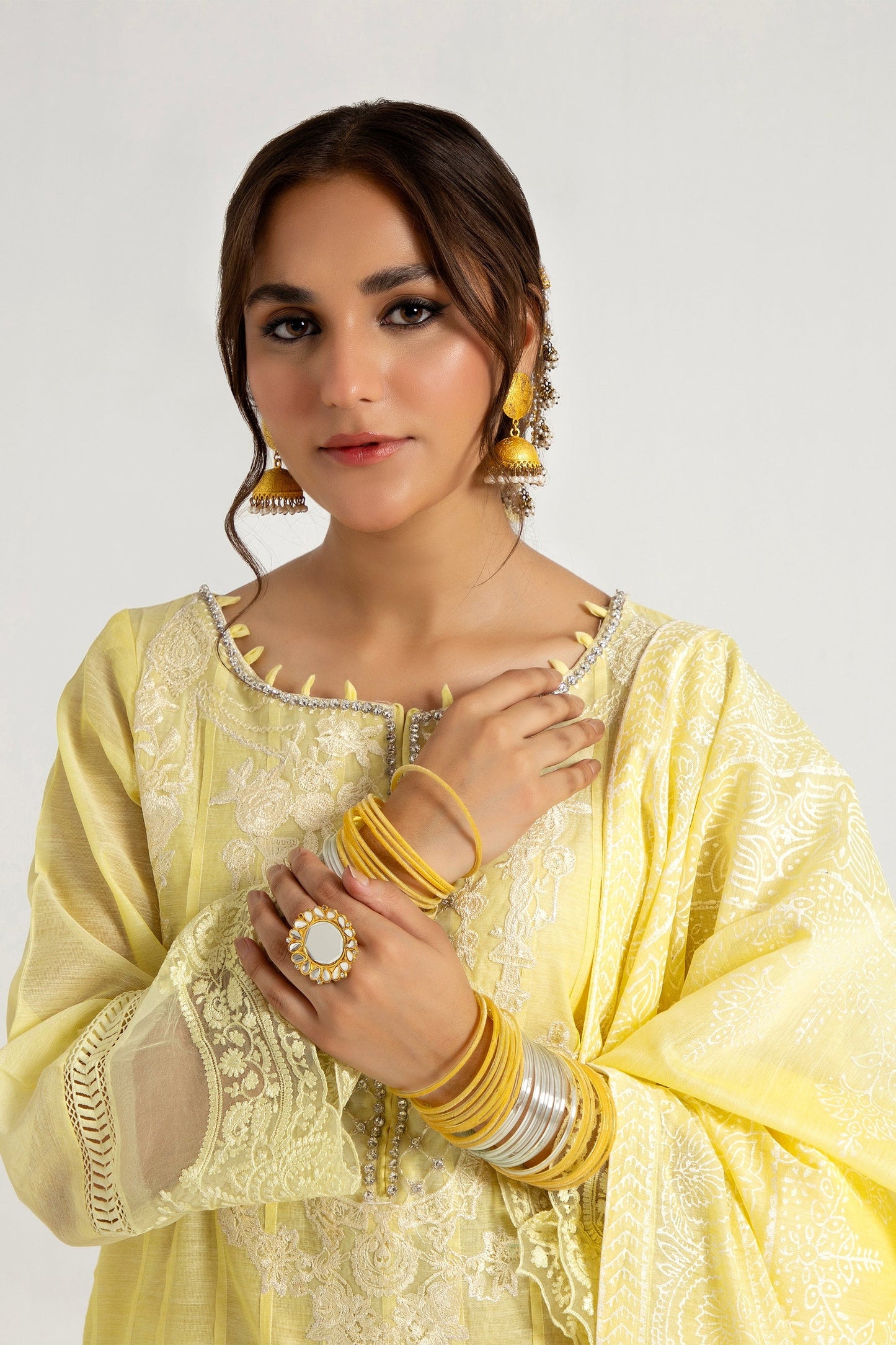 “Sunlit Elegance” evokes the bright yellow shade and festive vibe - “This outfit is perfect for Eid celebrations in Australia”