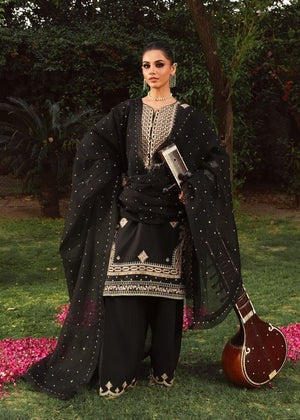 Embroidered Short Shirt with Farshi Shalwar & Organza Dupatta – Elegant Patchwork Ensemble