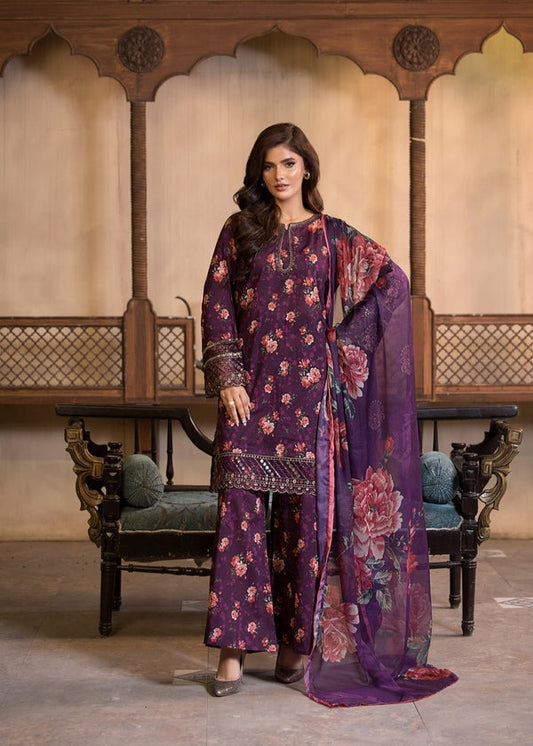 Summer Embroidered Lawn Suit – 3-Piece Elegant Ensemble