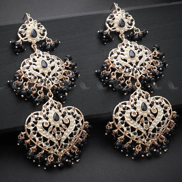 Elegant Black Ensemble with Gold Plating