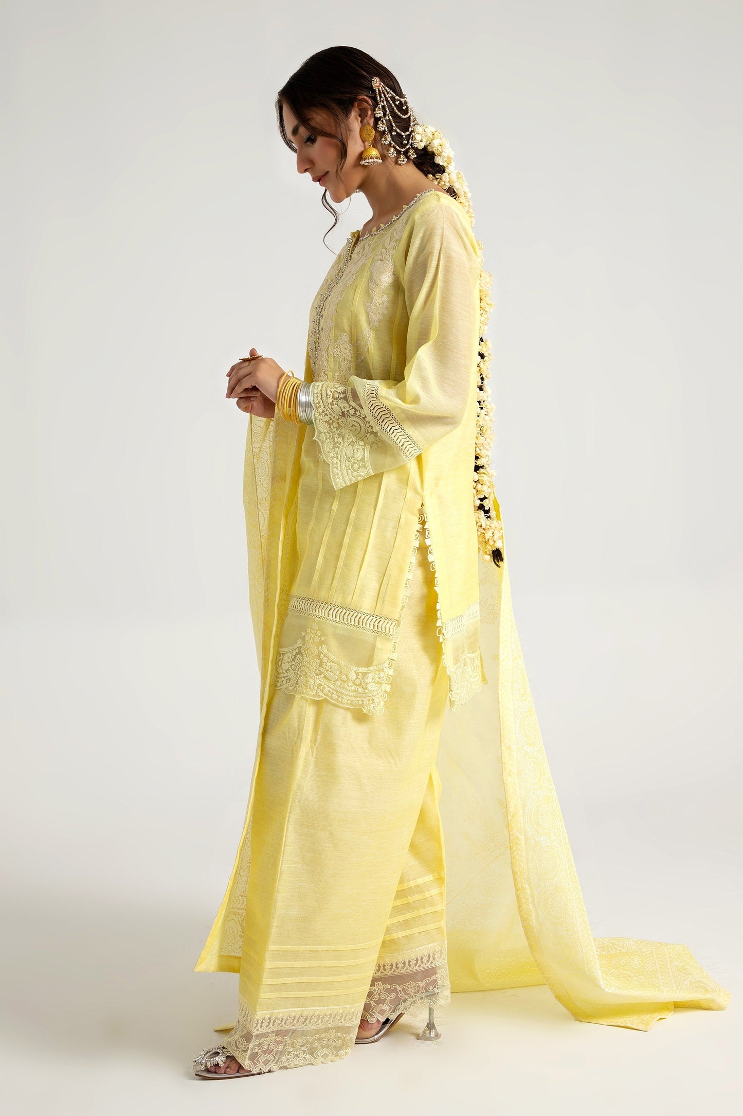 “Sunlit Elegance” evokes the bright yellow shade and festive vibe - “This outfit is perfect for Eid celebrations in Australia”
